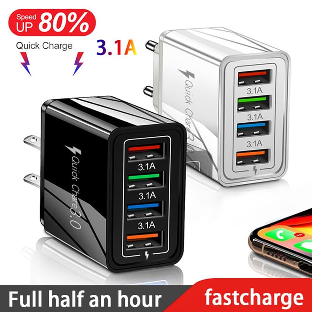 Quick charge USB charger 4 ports