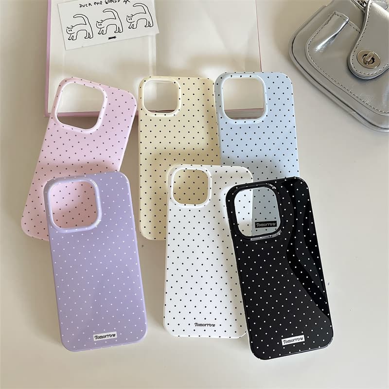 Polka dot soft phone case for iPhone