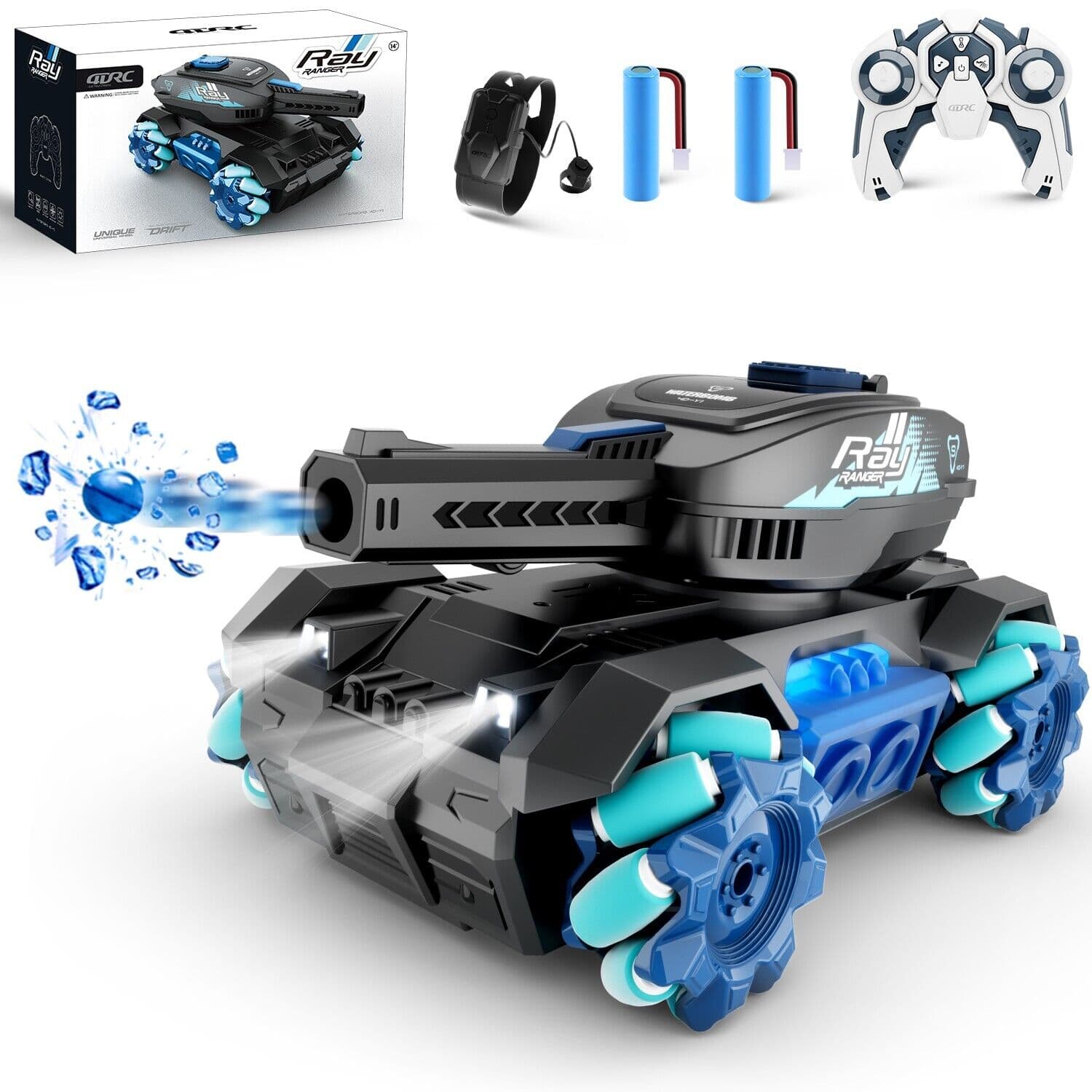 RC Tank Toys Four Wheel Drive Remote Control Car 24G Gesture Control Water Bomb