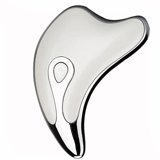 Gua Sha Racloir Masseur Facial Lifting du Visage Amincissant Lumière LED Microcourant Rajeunissement de la Peau Massage Corporel Électrique à la Gouache