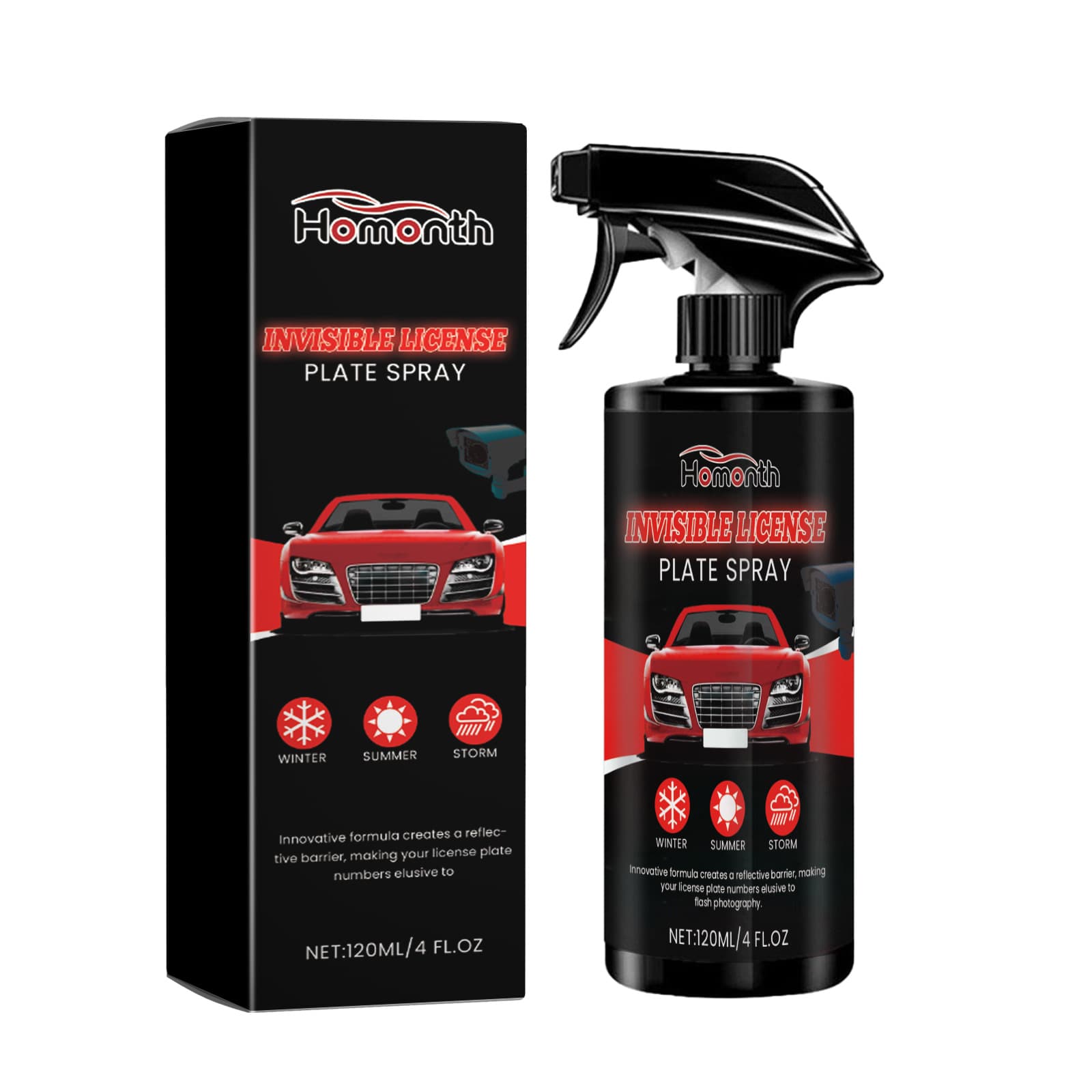 Spray automobile Homonth transfrontalier, revêtement de carrosserie longue durée, pratique pour un usage quotidien, spray protecteur pour voiture
