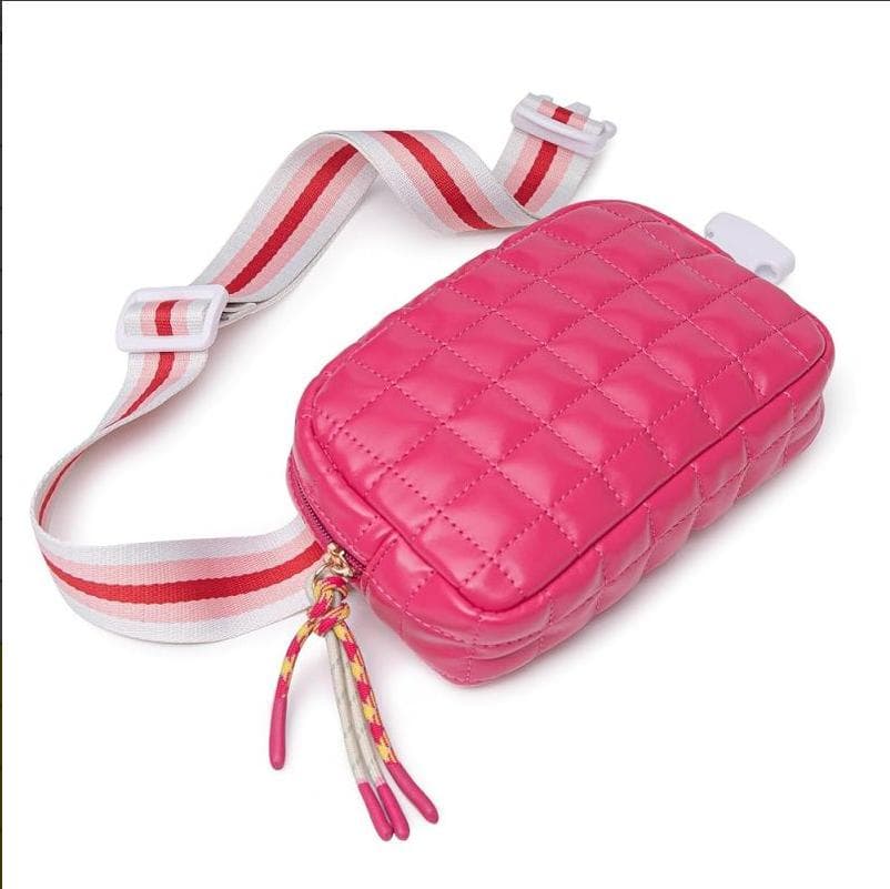 Viva Terry Women's Quilted Waist Pack Small Puffy Sports Bag Adjustable Strap Ideal For Running Travel Hiking And Fitness