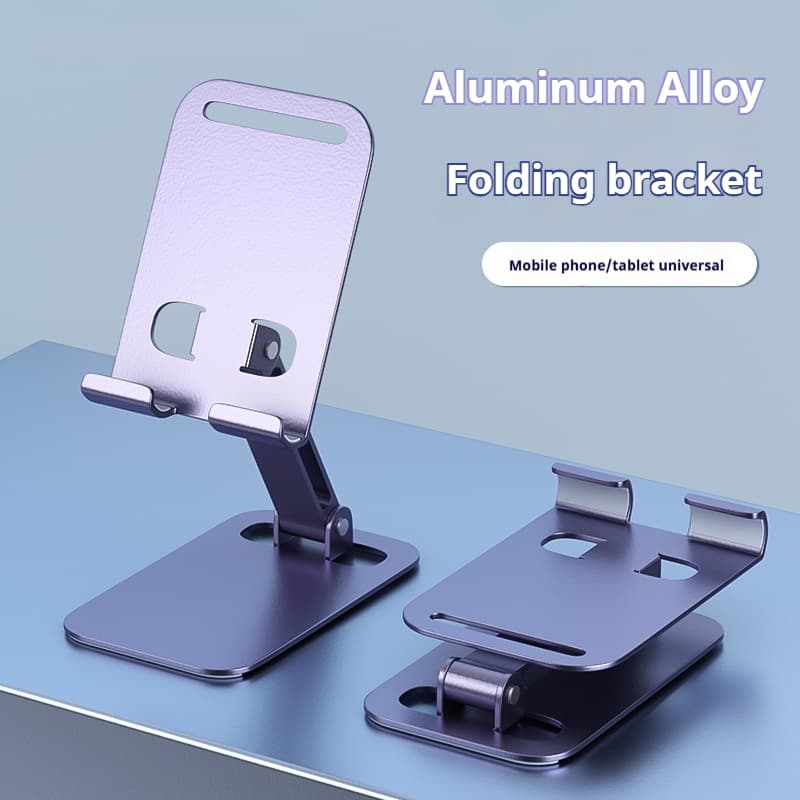 All-metal Phone Holder Desktop Stand For Lazy Live Streaming Foldable Tablet And Phone Stand