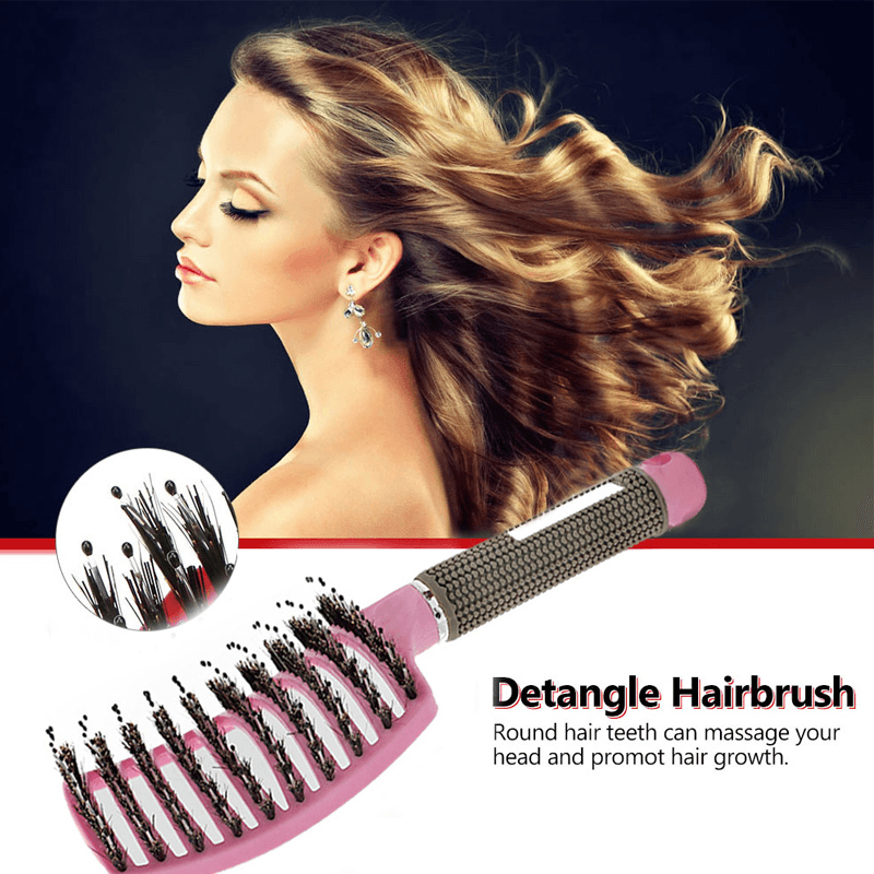 Anti-knot detangling hair brush