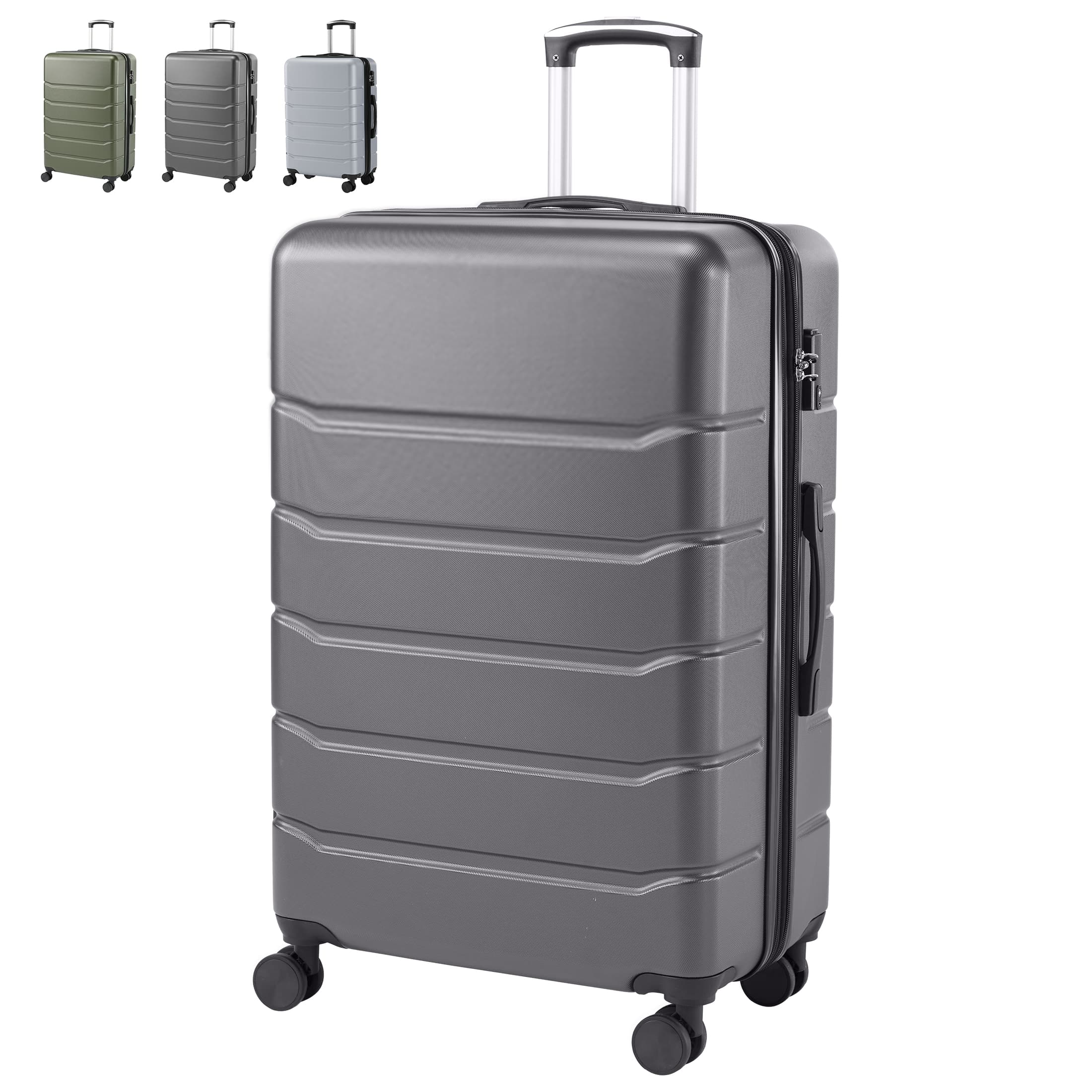 Hard Shell Carry On Suitcase ABS Spinner Wheel Luggage Lightweight And Expandable Rolling Travel Bag