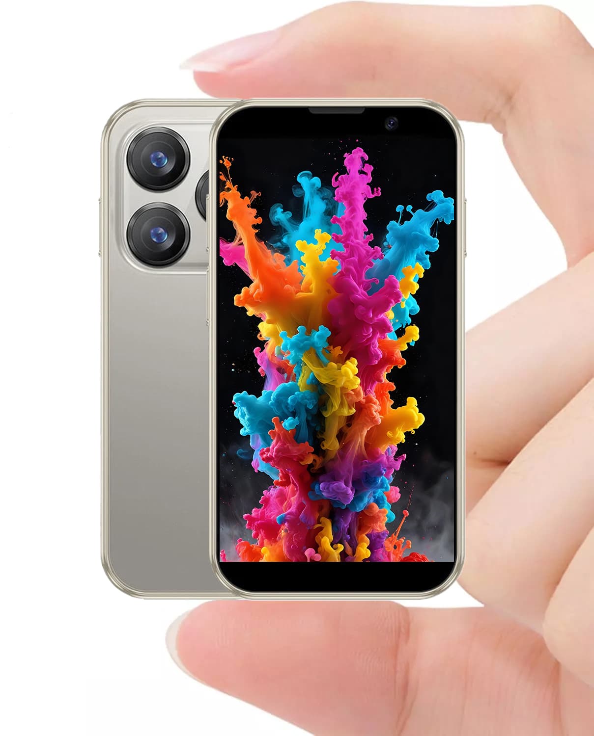 Mini Phone Unlocked World's Smallest 30in HD Touch Screen Mini Smartphone Android 81Compact Mobile Phone For Kids Students Cell Phone Wih Quad-Core Dual SIM Face LD2GB-16GB