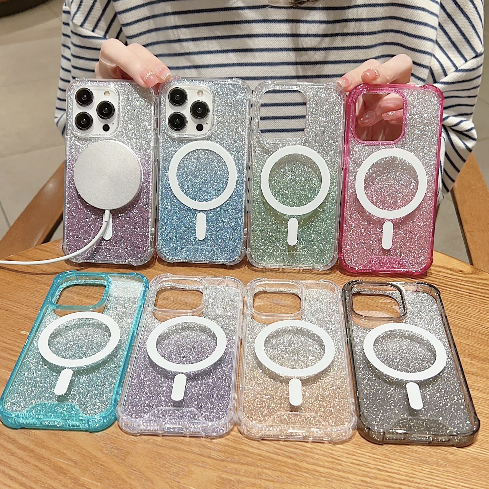 Personalized gradient magnetic phone case