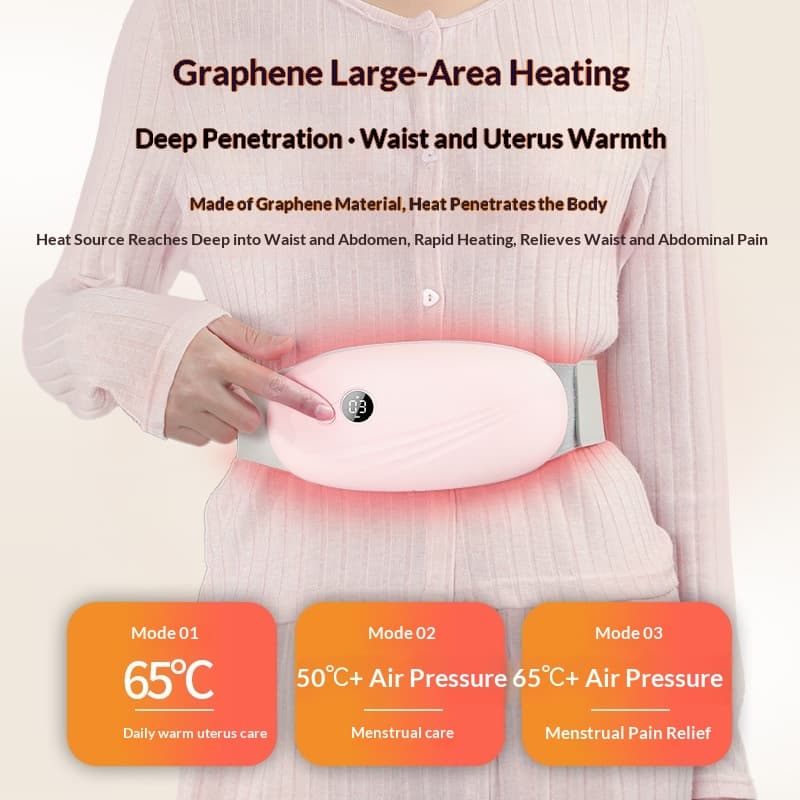 Ceinture chauffante en graphène pour réchauffer l'utérus