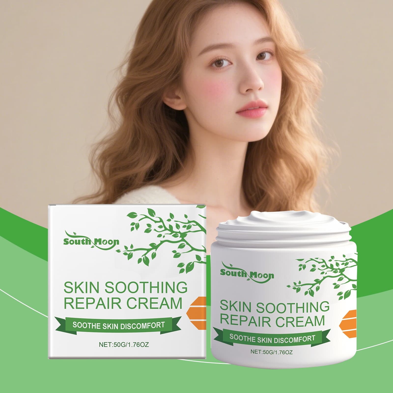 Crème apaisante pour la peau, hydratation profonde et nutrition avec une formule douce