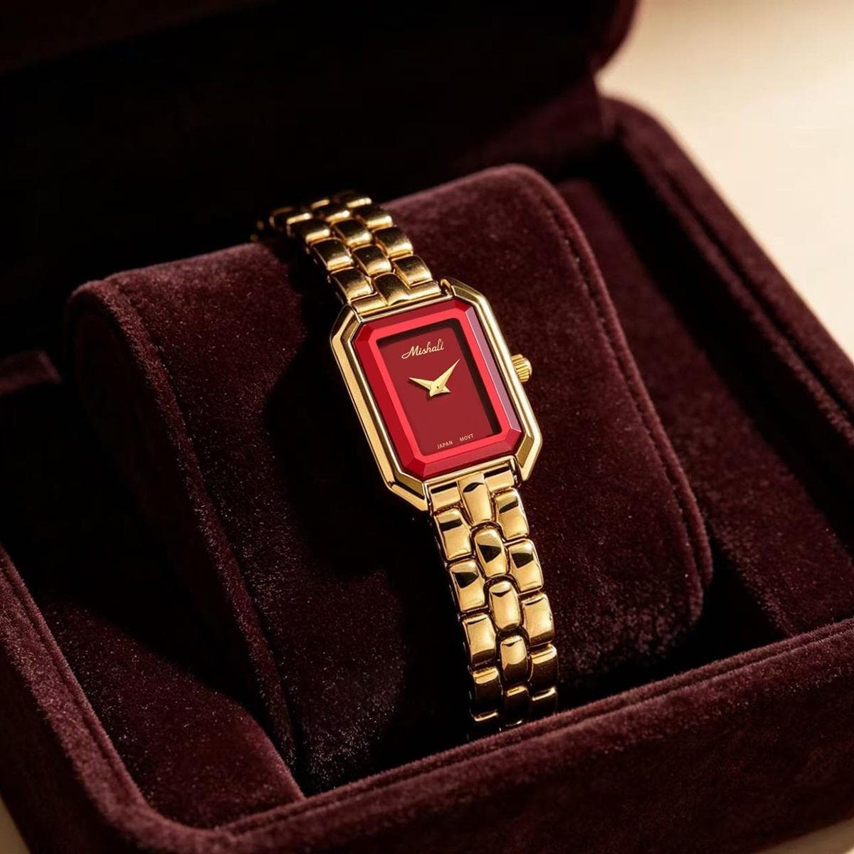 Montre carrée Cnspired avec bracelet en acier